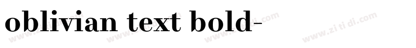 oblivian text bold字体转换